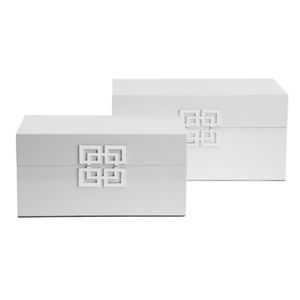 White decor boxes set of 2